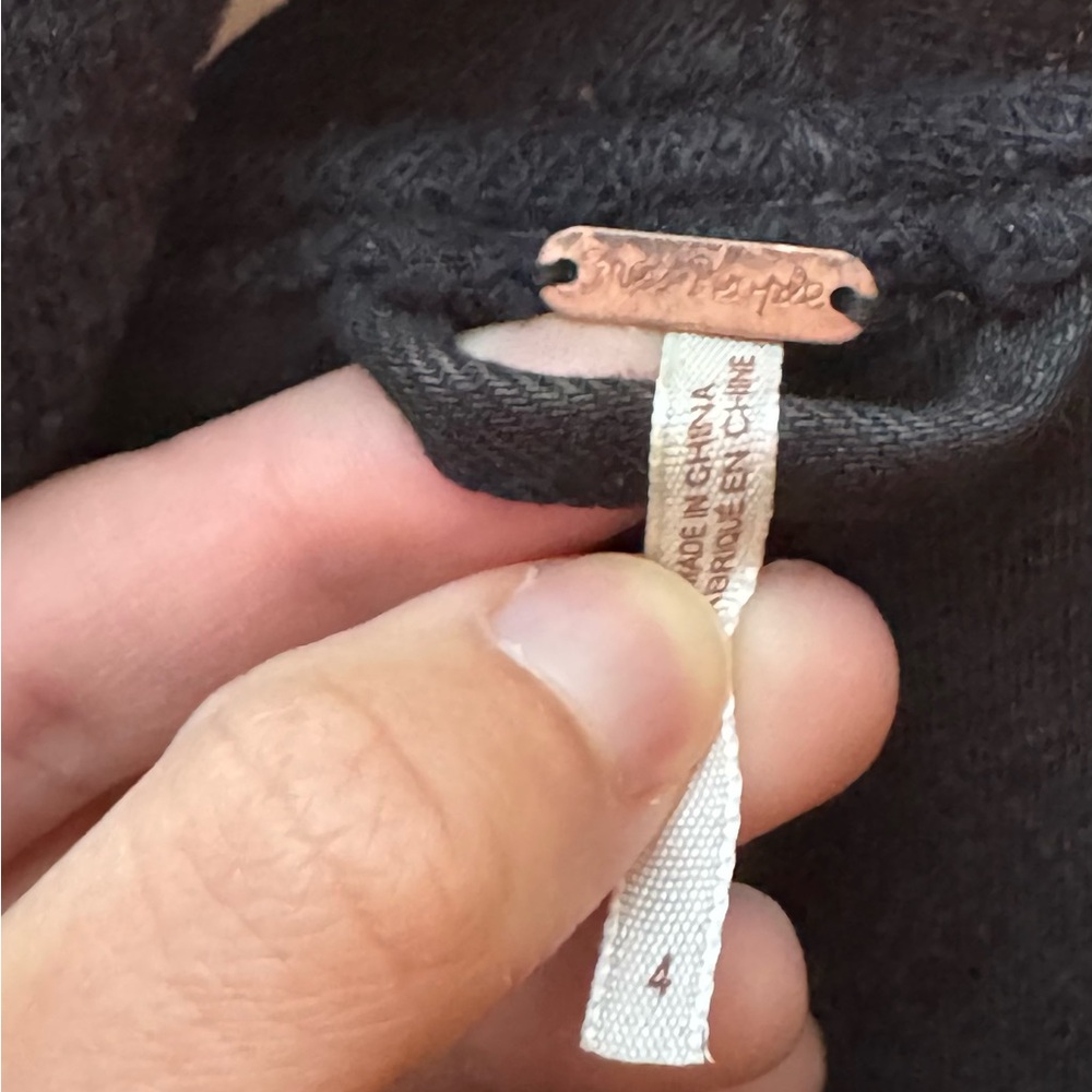Super Cute Free People Drape Front Denim Waxed Moto Jacket - Picture 8 of 8
